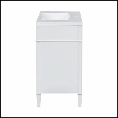 Modern 36-Inch Bathroom Vanity with Top Sink, Sleek Storage Solution for Enhanced Bathroom Aesthetics and Organization