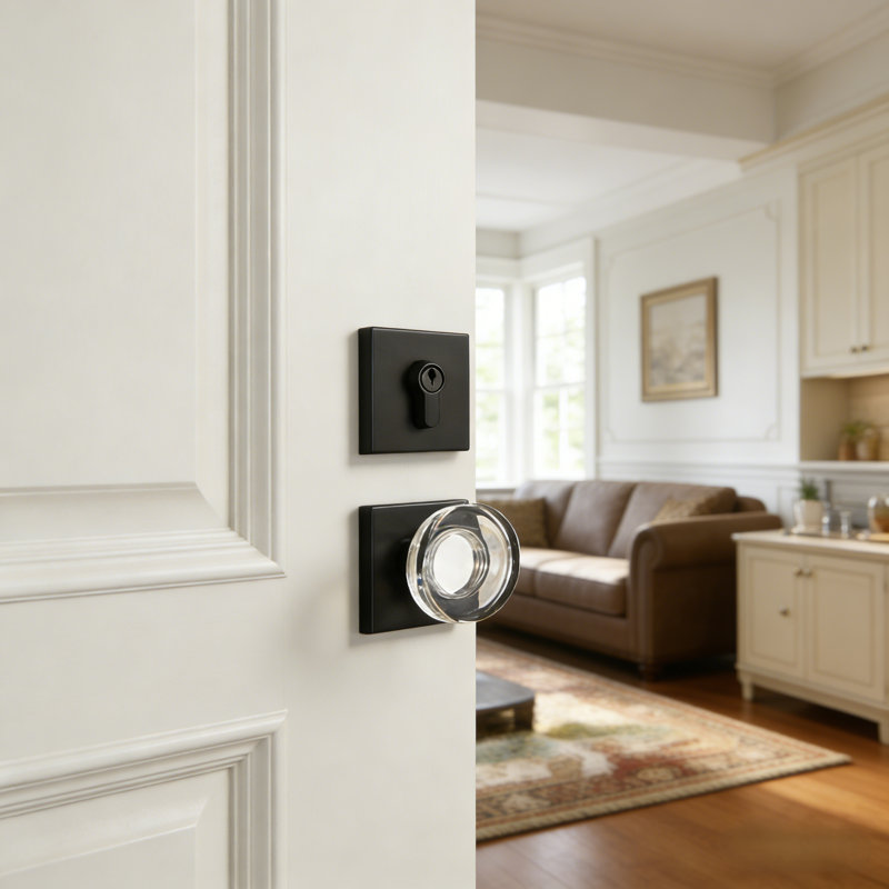 Complete Entry Knob Set with Deadbolt, Matte Black