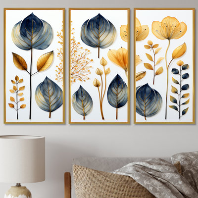 Nisa - Ensemble de décorations murales feuilles