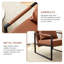Canapés ergonomiques en cuir synthétique, structure en métal brun, style industriel moderne pour la maison