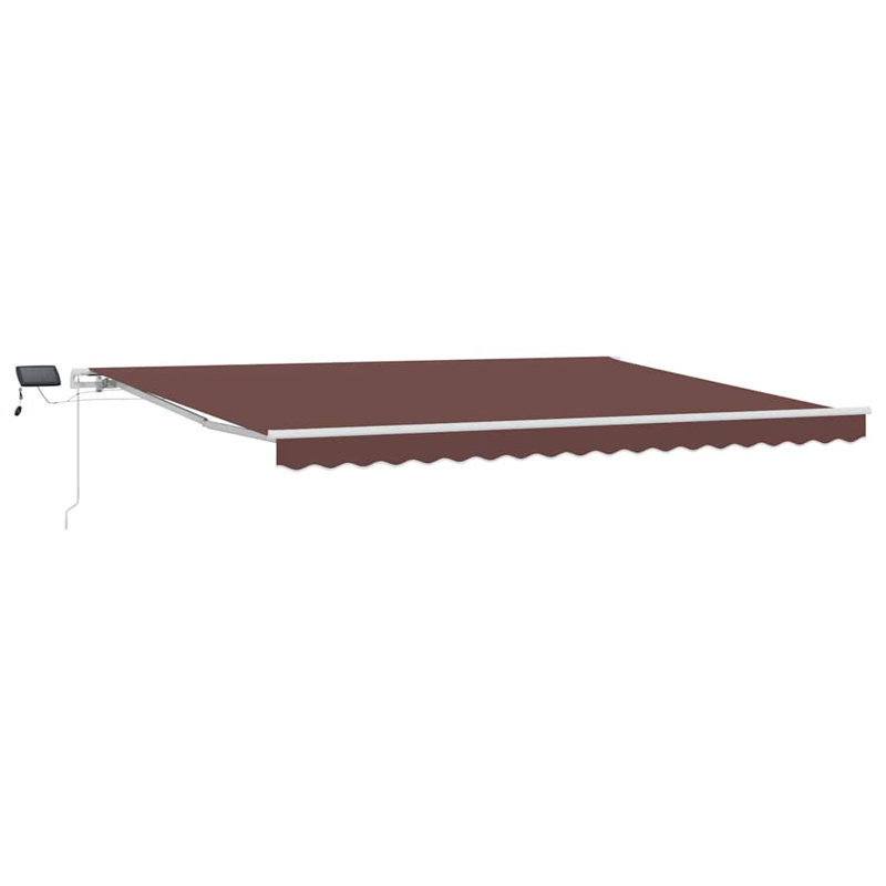 VidaXL Polyester Cover Retractable, Brown/White, 450cm W x 300cm D