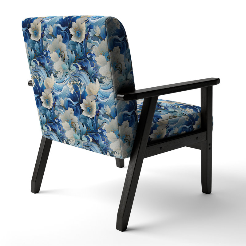 Fauteuil d'appoint rembourré style bohémien et éclectique Coastal Breeze