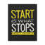 Décoration murale inspirante «Start Is What Stops Motivation»-188689068