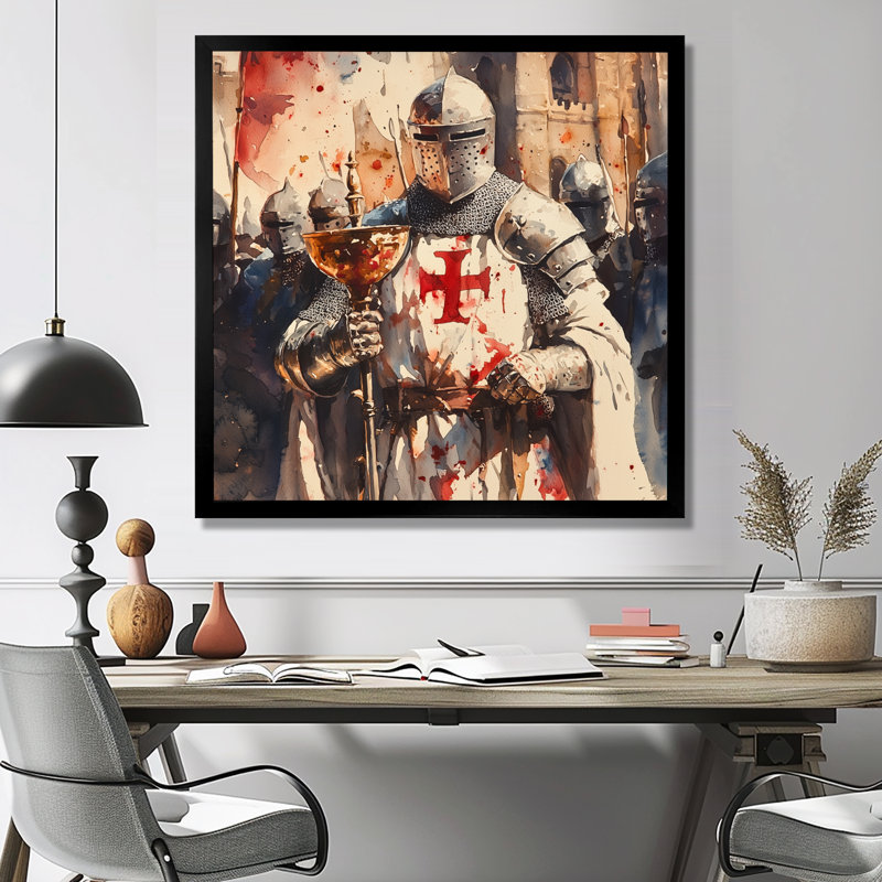 Les Croisades de Louis Ix, Reproduction encadrée d'une seule photo, Noir, noir, noir, noir, H 16 po x l 16 po