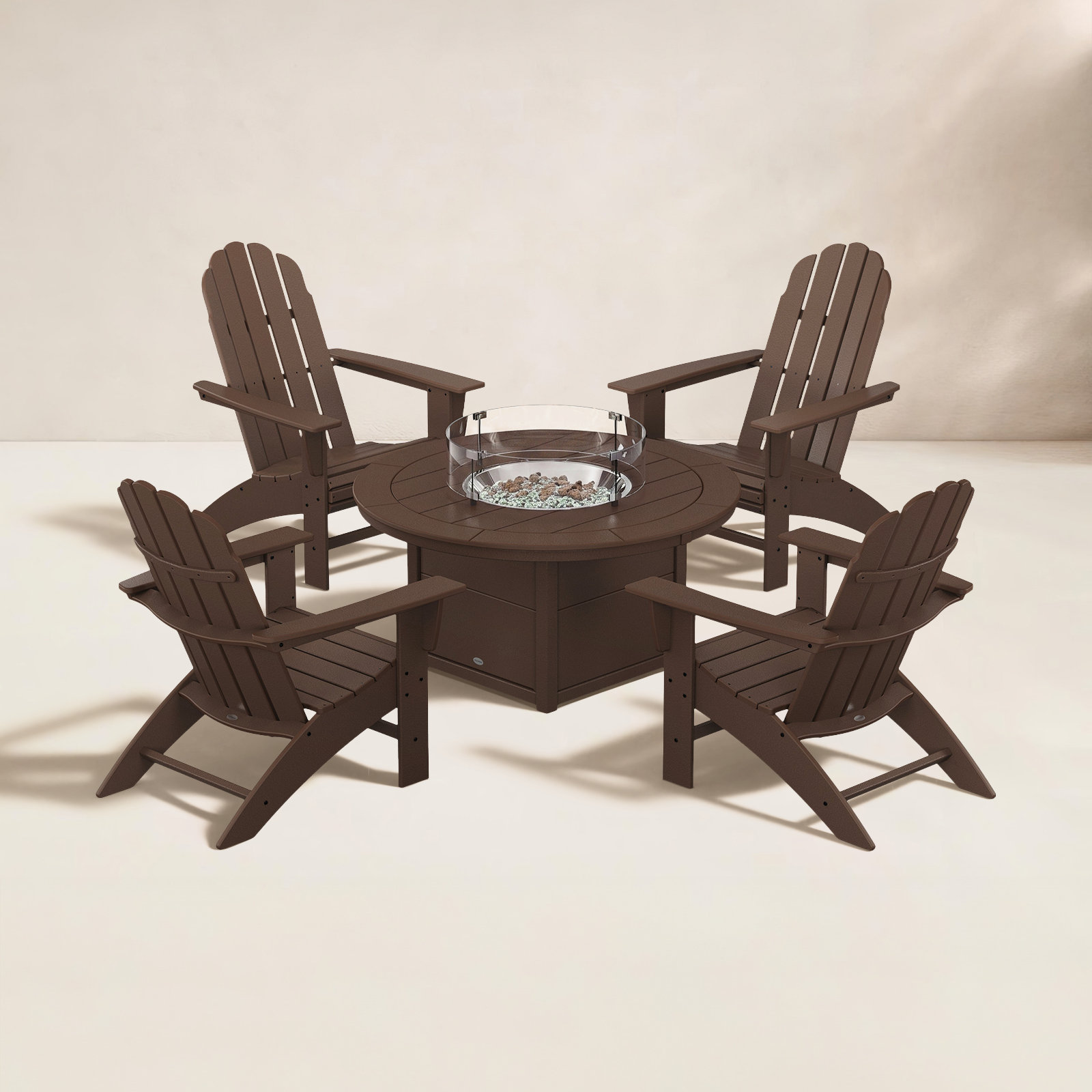 POLYWOOD® Vineyard 4-Person Patio Seating Group, Mahogany
