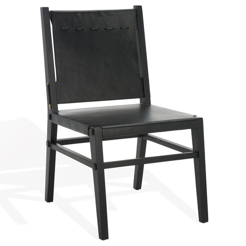 Catriella Leather Dining Chair, Black