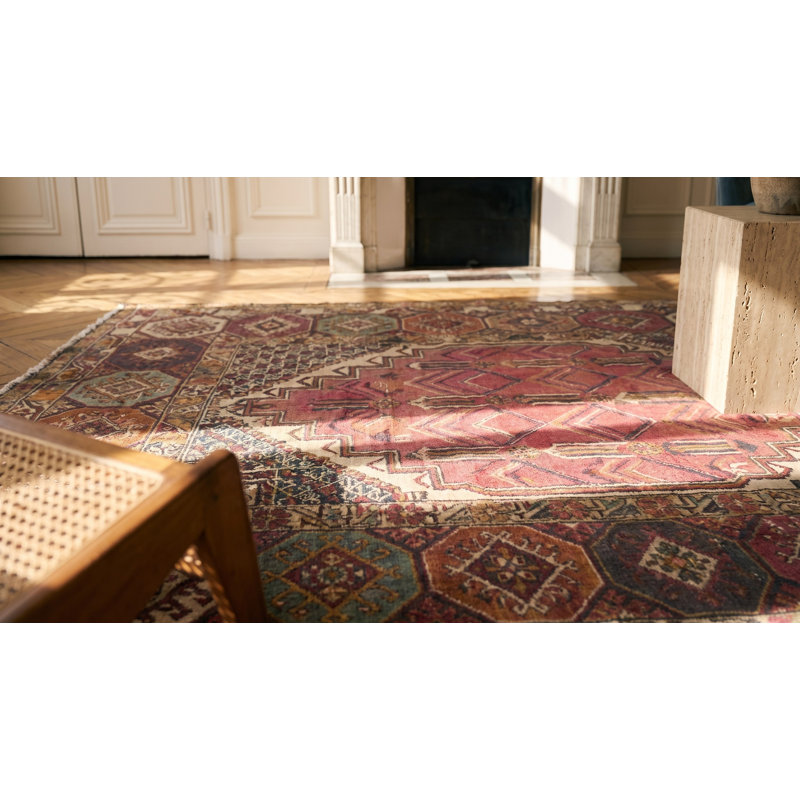 Antique Jerusalem Carpet Israel Knotted Rug