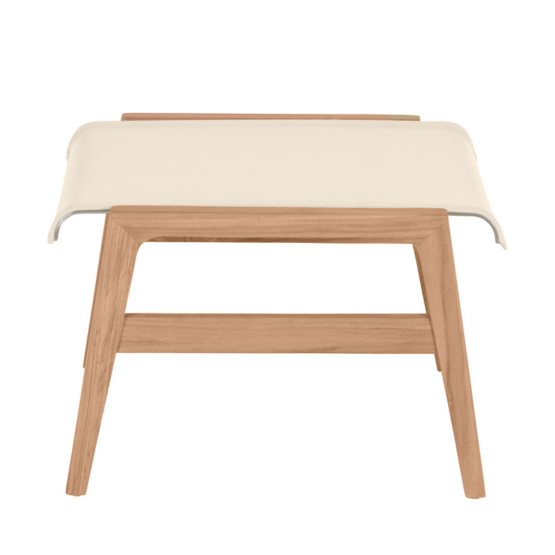 Coast Patio Ottoman, Natural Teak/Canvas Sling