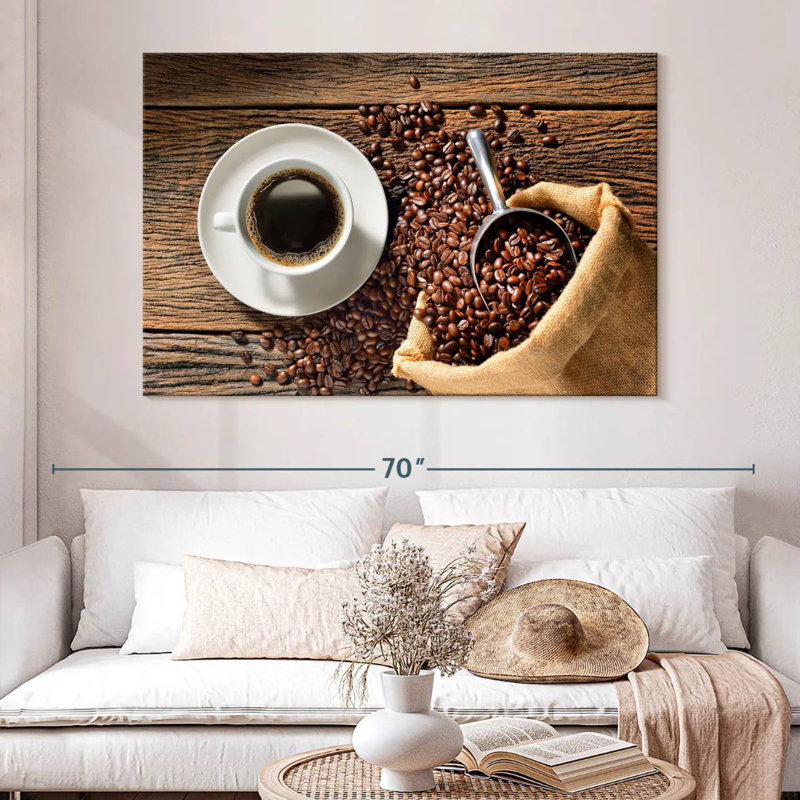 Yarlin Coffee Cup And Beans, 34" H x 51" W