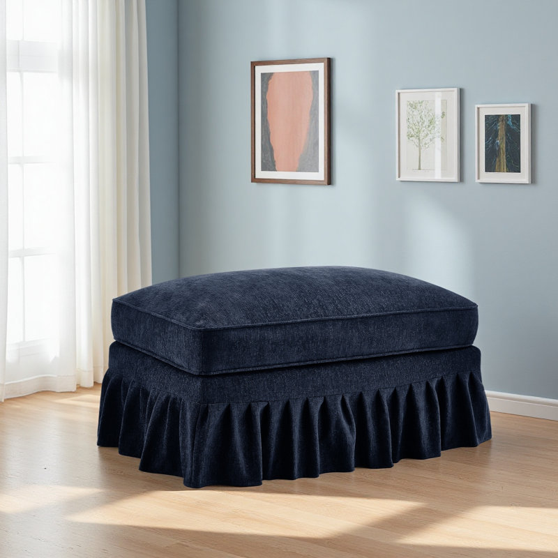Repose-pieds en chenille, Bleu