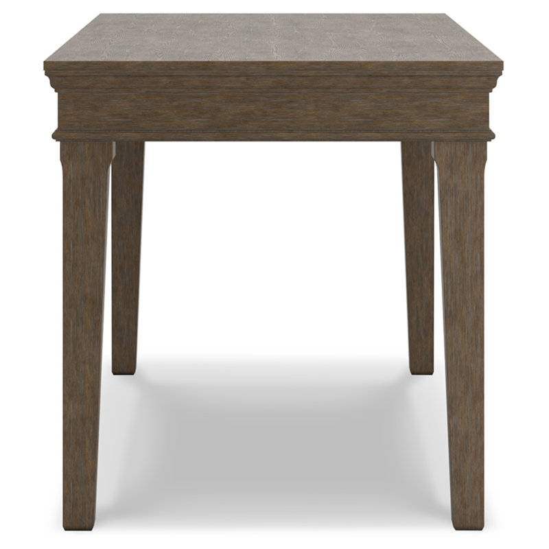 Gray Transitional Desk with Hutch and USB Ports