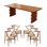 Solid wood dining table set