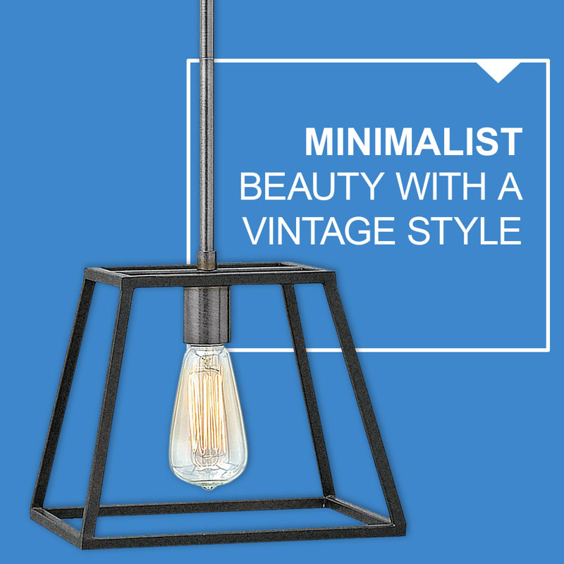Fulton One-Light Stem Hung Minimalist Pendant, 8.75" H x 10" W x 10" D, Bronze