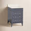 Ensemble de meuble-lavabo simple 24 po avec comptoir à quartz gris Francfort-762033613-745017087