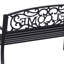 Banc de jardin en métal avec banc à lattes 50 po