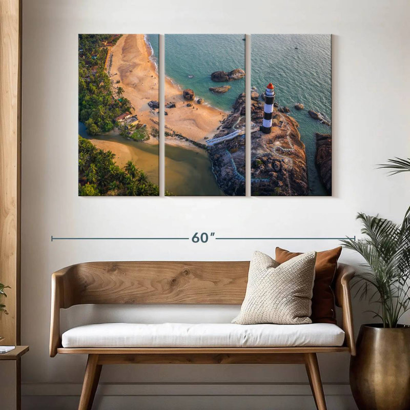 Kapu Beach Lighthouse, 32" H x 50" W