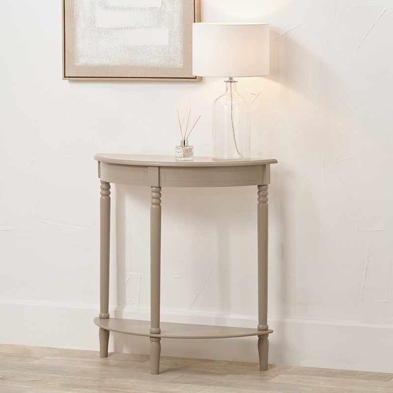 Callum 80cm Solid Wood Console Table, Putty Beige