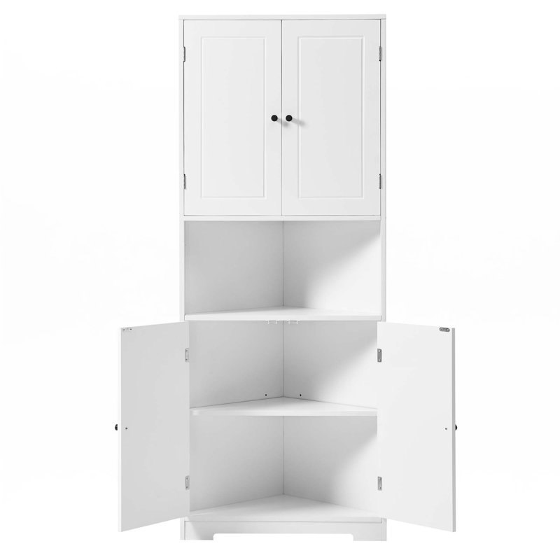 Armoire de rangement de coin haute pour salle de bain