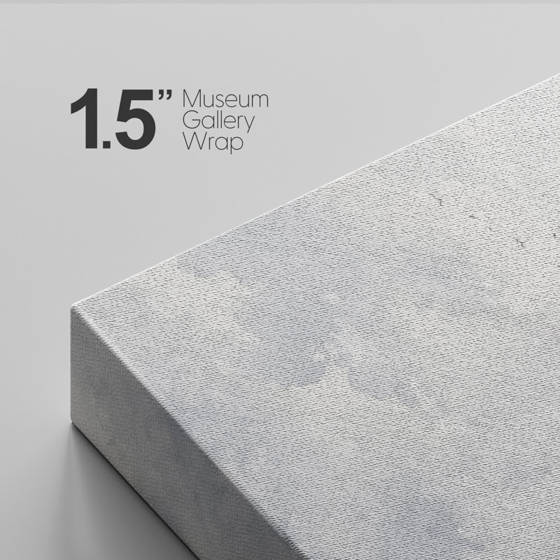 Lac forestier de montagne brumeux bleu-gris – Ensemble de 2 impressions sur toile 32 po x 12 po x 2 po, H 32 po x l 12 po