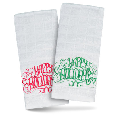 Embroidered Linen Set Kitchen Towel