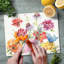 Planche à découper en verre trempé Zinnias & Butterflies 10 po x 8 po