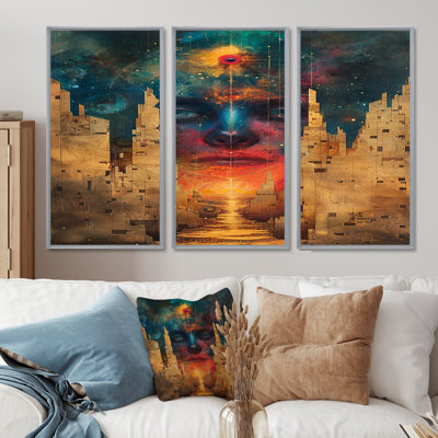 Dailany - Ensemble d'art mural collage abstrait
