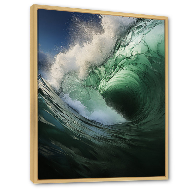 Jaalen Coastal Majestic Waves II, Cadre naturel flottant, H 20 po x l 12 po x P 1 po