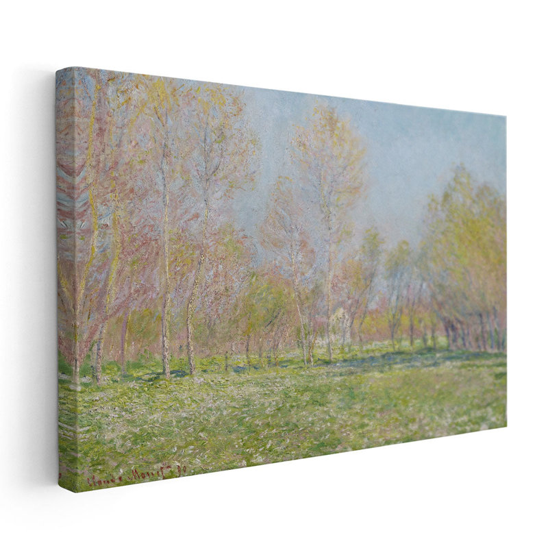 Printemps à Giverny, 1890 - reproduction d'art sur toile, H 16 po x l 24 po