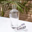 Hammered Decanter-Clear w/Gold Rim