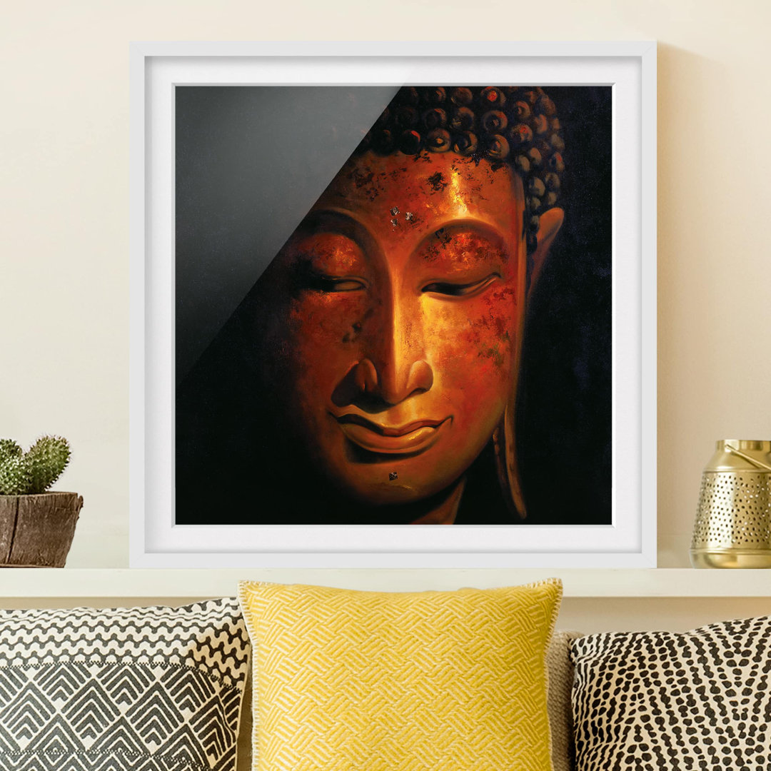 Gerahmtes Papierbild Madras Buddha