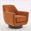 Fauteuil demi-tonneau pivotant de 30,90 po Mercersville-77118872