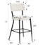Ensemble de 4 tabourets de comptoir Cafes Island - tissu beige, base en métal, assise confortable de bar bistro beige, renforcé-614991262-614991232-614991233
