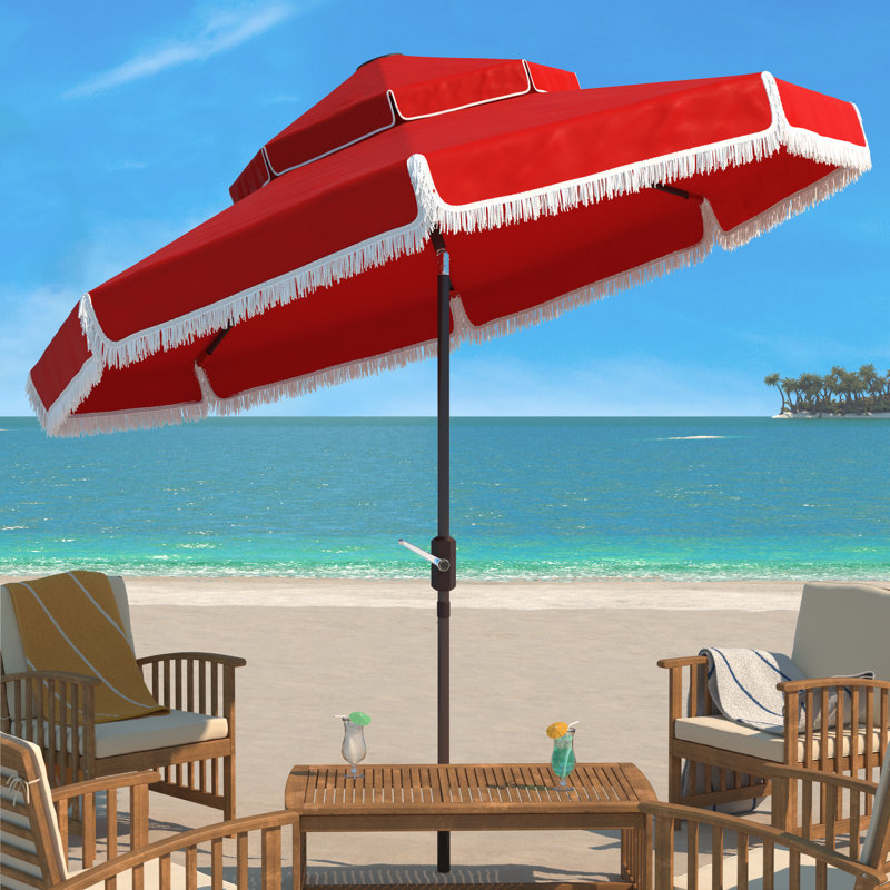 Parasol de plage 99,6 po Tyler, Rouge