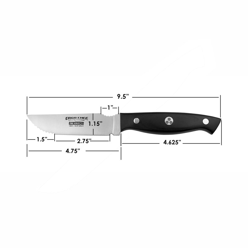 Ergo Chef Ergo Chef 4 Piece High Carbon Stainless Steel Steak Knife Set (Set of 4)