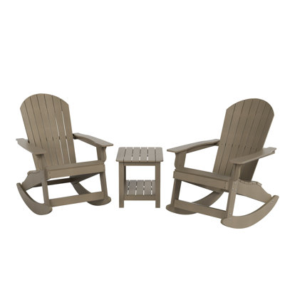 Ensemble de 2 chaises berçantes avec table Arrirack Adirondack Arrlo