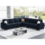 Shavera 6 - Piece Velvet Large L Shaped Corner Sectional Sofa Solid Wood Livingroom Couch-401144515