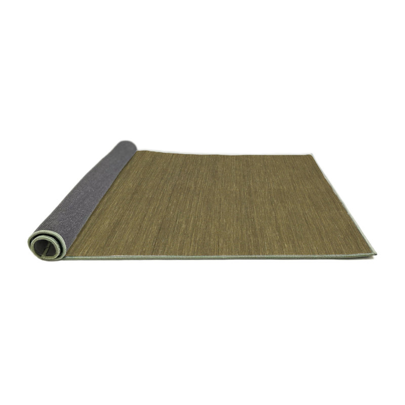Tapis contemporain vert foncé, Rond 6 pi x 6 pi