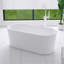 Baignoire de trempage autoportante 59 po en acrylique blanc brillant 59 po