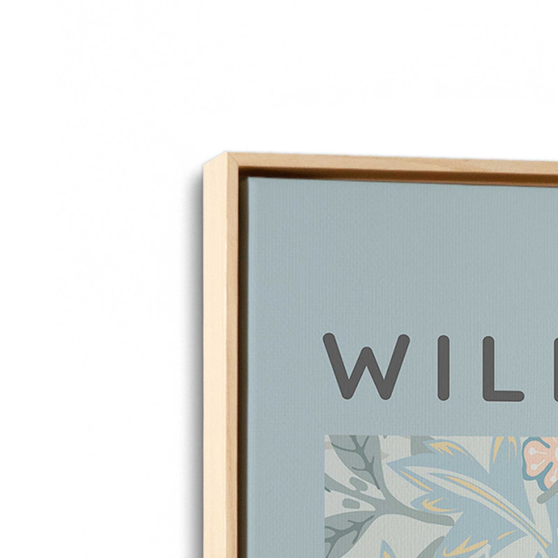 Pale Blue Jasmine by William Morris Canvas Print in a Maple Frame, 48.75" H x 32.75" W x 1.75" D