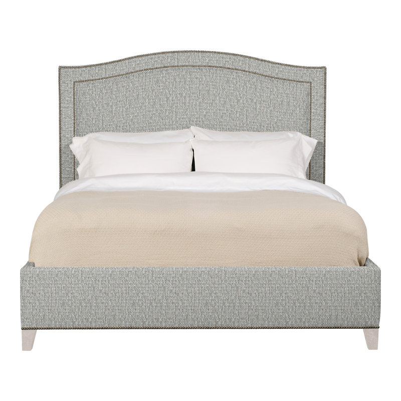 Caroline/Casey Queen Upholstered Low Profile Panel Bed, Tarbee Dove, Dove Gray, Yes