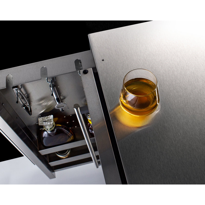 24" Stainless Steel Undercounter Smart Mini Refrigerator