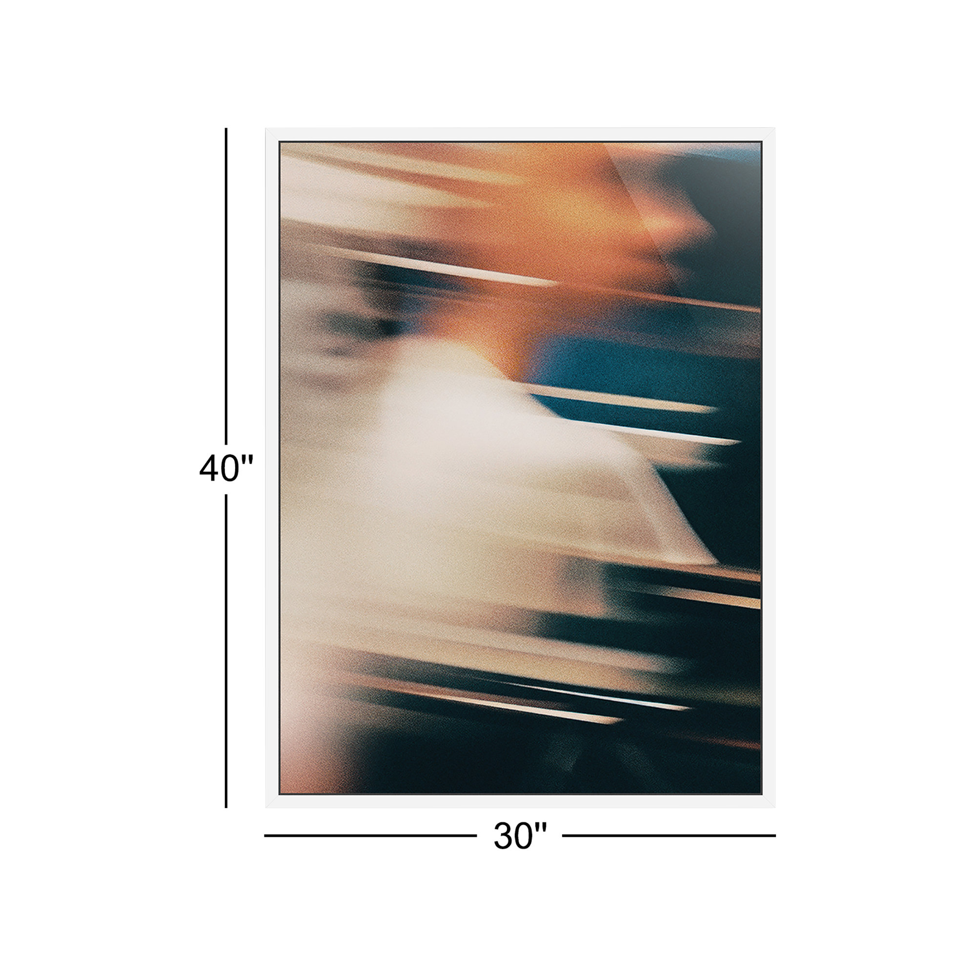 Marine II by Coup D'Esprit, 40" H x 30" W x 2" D, White