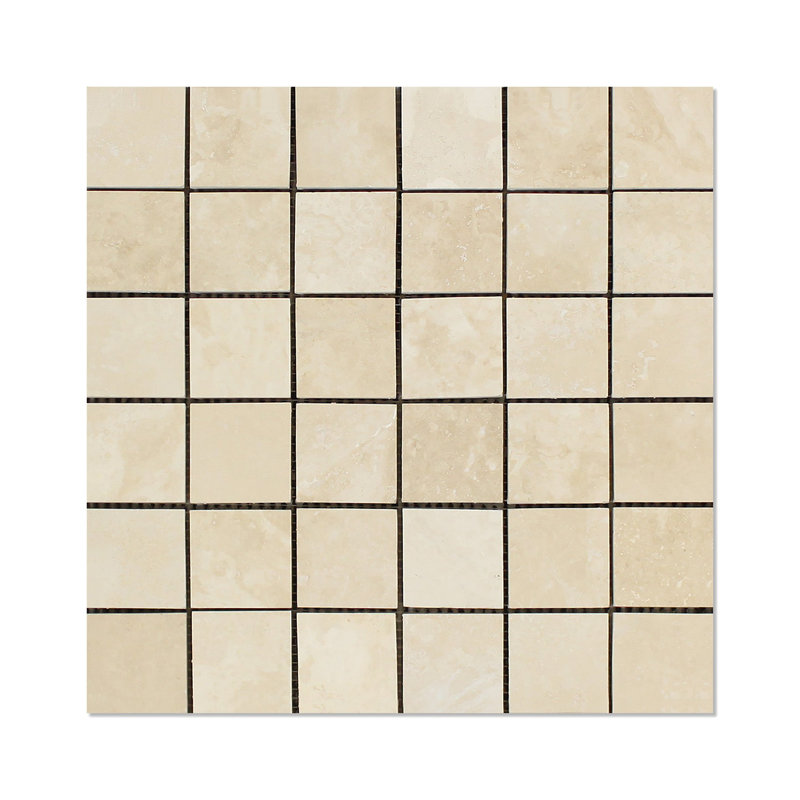 Travertine Grid Mosaic Wall & Floor Tile