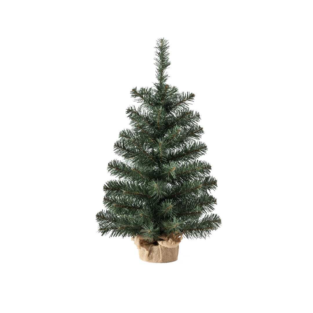 Künstlicher Weihnachtsbaum 61 cm Grün mit Sackleinenfuß