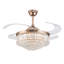 Ventilateur de plafond à DEL moderne en cristal 42 pouces avec télécommande-1089989498