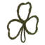 Vickerman 24"H x 24"W Shamrock Outline Wreath. Made of natural twigs with a hint of artificial moss.