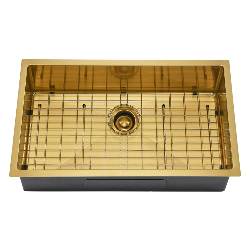 Fabyan 32" Single Bowl Gold Stainless Kitchen Sink