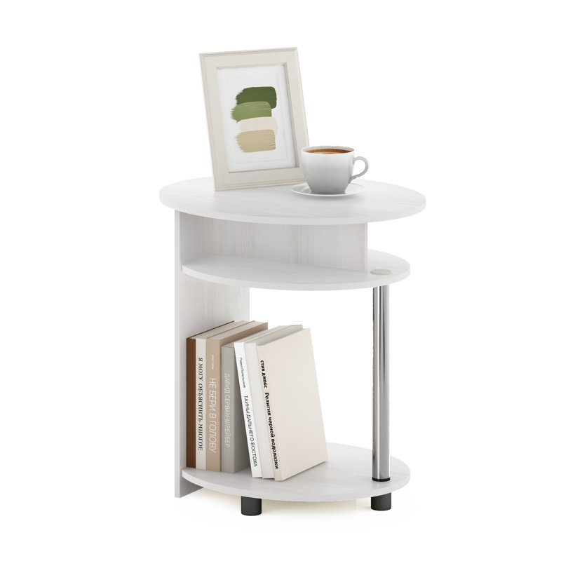 Torion End Table, White