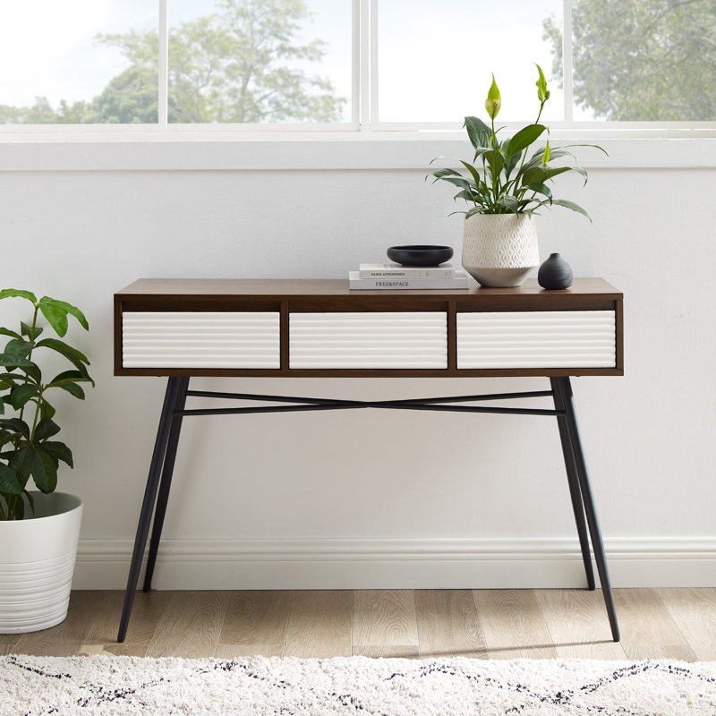 Nikolas Console Table, Dark Walnut