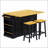53Inch Large Kitchen Island With 2 Bar Stools, Power Outlet, Door Internal Storage, And 5 Wheels For Versatile Kitchen And Dining Use-65265479